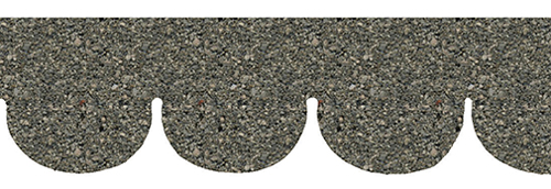 Dollhouse Miniature Gray blend Fishscale Asphalt Shingle, 177 Square In